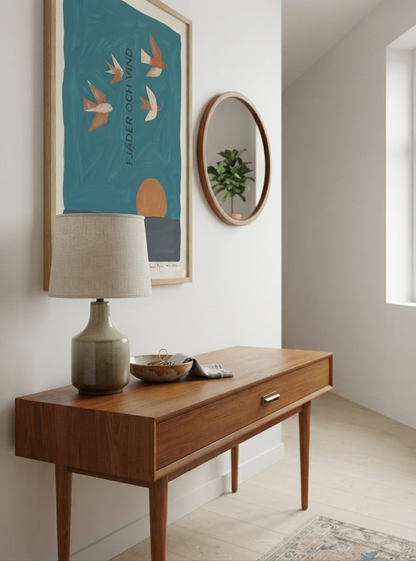 Fjader Och Vind | Mid-Century Bird Art Print