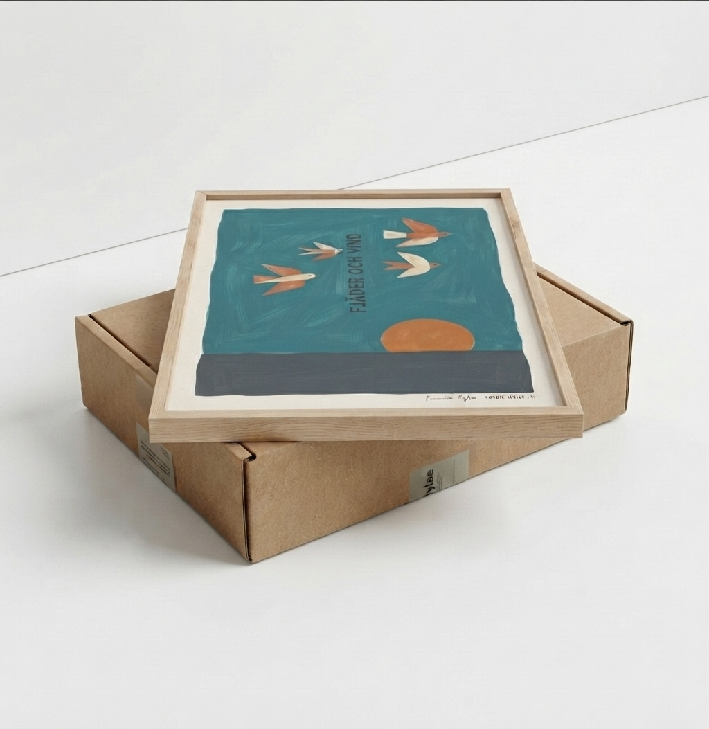 Fjader Och Vind | Mid-Century Bird Art Print
