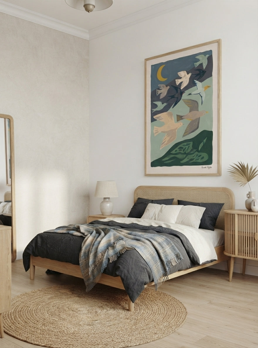 Nordic Flock | Mid-Century Modern Bird Art Print
