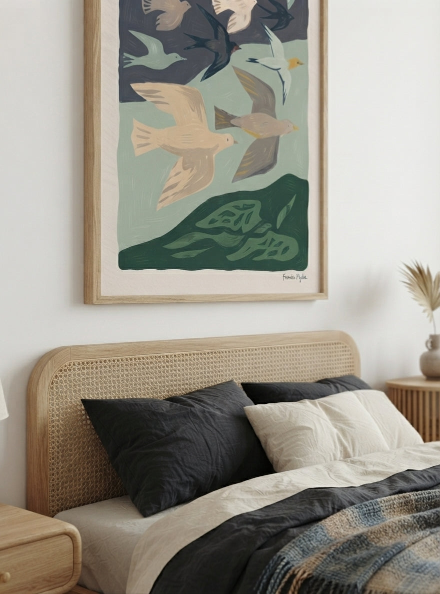 Nordic Flock | Mid-Century Modern Bird Art Print