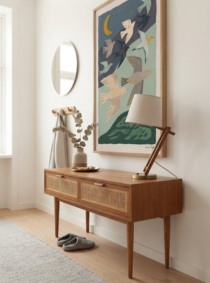 Nordic Flock | Mid-Century Modern Bird Art Print