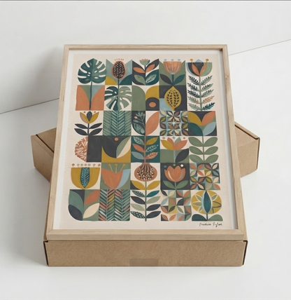 Modern Herbarium | Mid-Century Modern Botanical Art Print