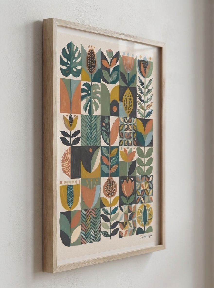 Modern Herbarium | Mid-Century Modern Botanical Art Print