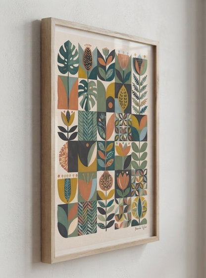 Modern Herbarium | Mid-Century Modern Botanical Art Print