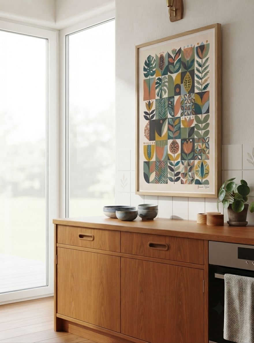 Modern Herbarium | Mid-Century Modern Botanical Art Print