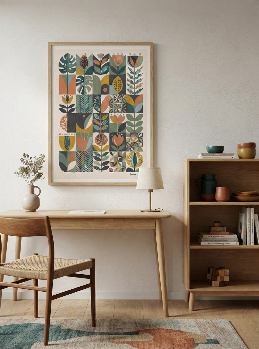 Modern Herbarium | Mid-Century Modern Botanical Art Print