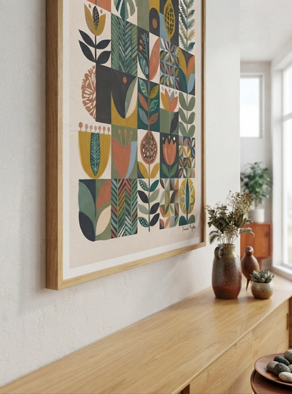 Modern Herbarium | Mid-Century Modern Botanical Art Print