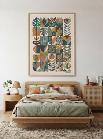 Modern Herbarium | Mid-Century Modern Botanical Art Print