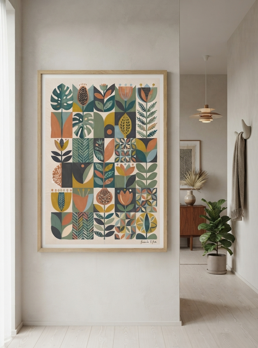 Modern Herbarium | Mid-Century Modern Botanical Art Print
