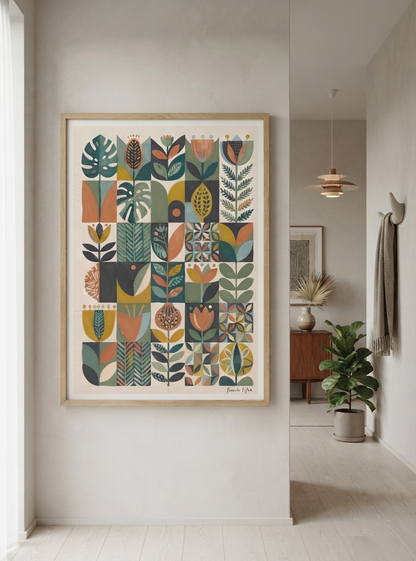 Modern Herbarium | Mid-Century Modern Botanical Art Print