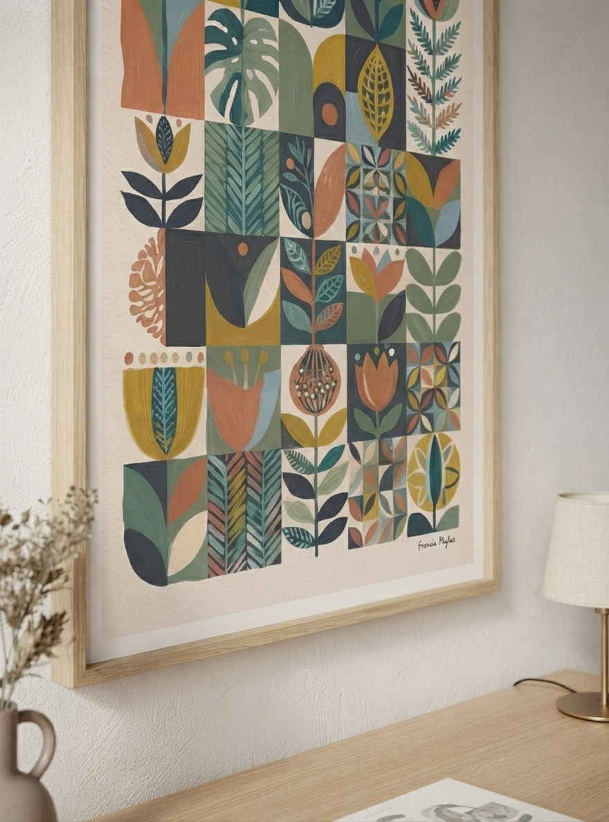 Modern Herbarium | Mid-Century Modern Botanical Art Print
