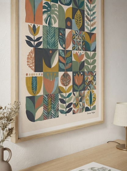 Modern Herbarium | Mid-Century Modern Botanical Art Print