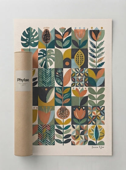 Modern Herbarium | Mid-Century Modern Botanical Art Print