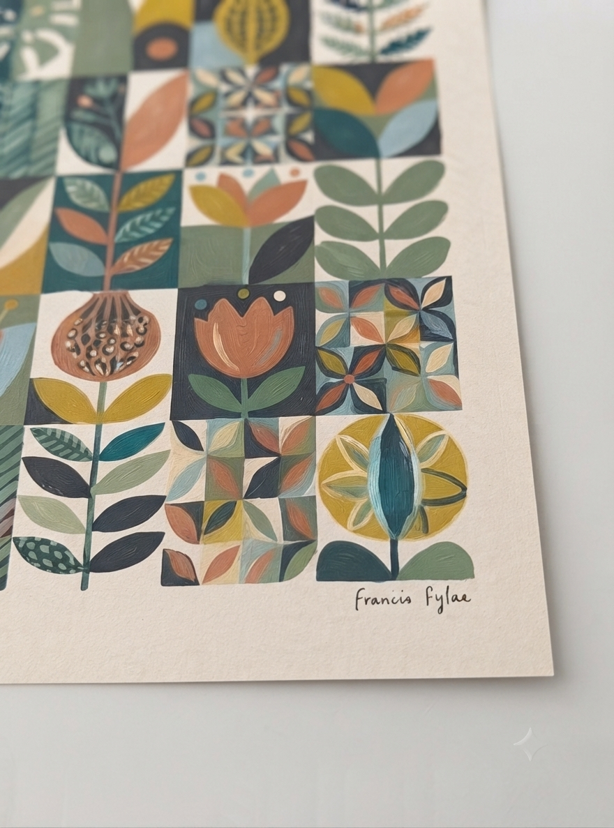 Modern Herbarium | Mid-Century Modern Botanical Art Print