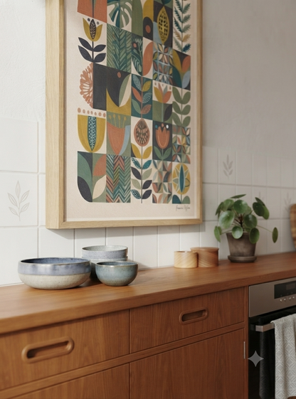 Modern Herbarium | Mid-Century Modern Botanical Art Print