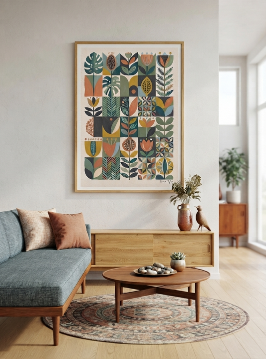 Modern Herbarium | Mid-Century Modern Botanical Art Print