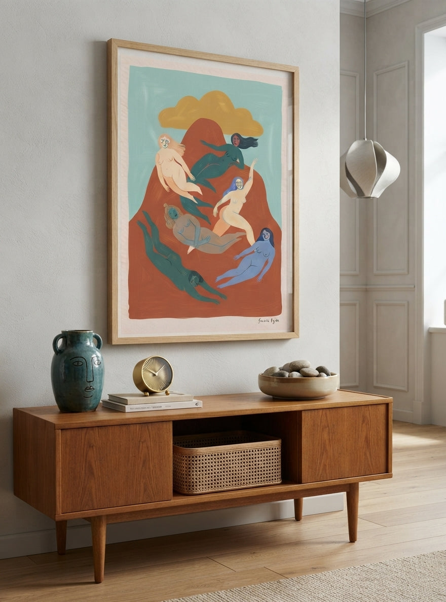 Nordic Muse | Mid-Century Modern Female Form Art Print