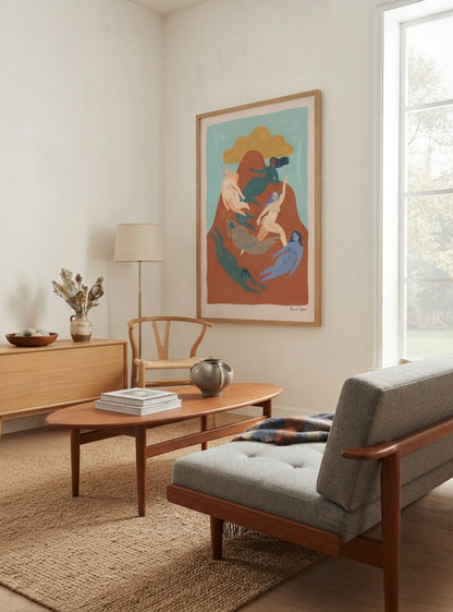 Nordic Muse | Mid-Century Modern Female Form Art Print