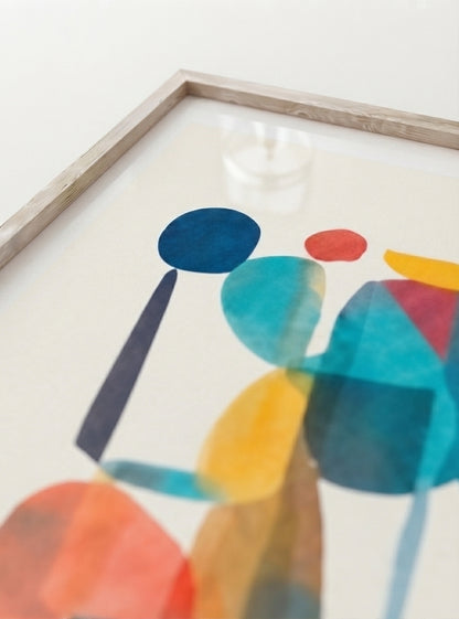 Teal Horizon | Mid-Century Modern Geometric Abstract Art Print