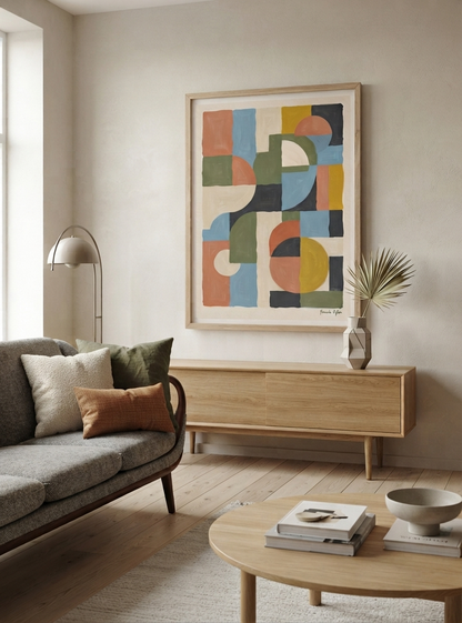 Habitat-no-06 | Mid-Century Modern Geometric Art Print