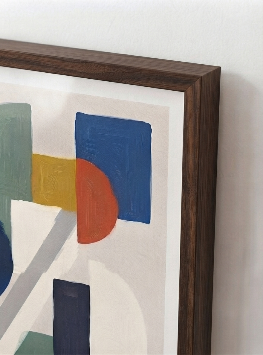 Bauhaus Harmony No.1 | Mid-Century Modern Geometric Shapes Poster