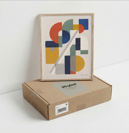 Bauhaus Harmony No.1 | Mid-Century Modern Geometric Shapes Poster