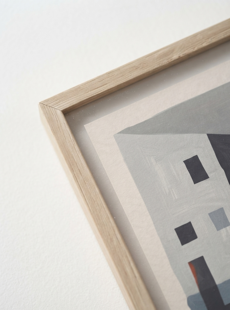 Silent Facade | Mid Century Modern Abstract Architectural Art Print