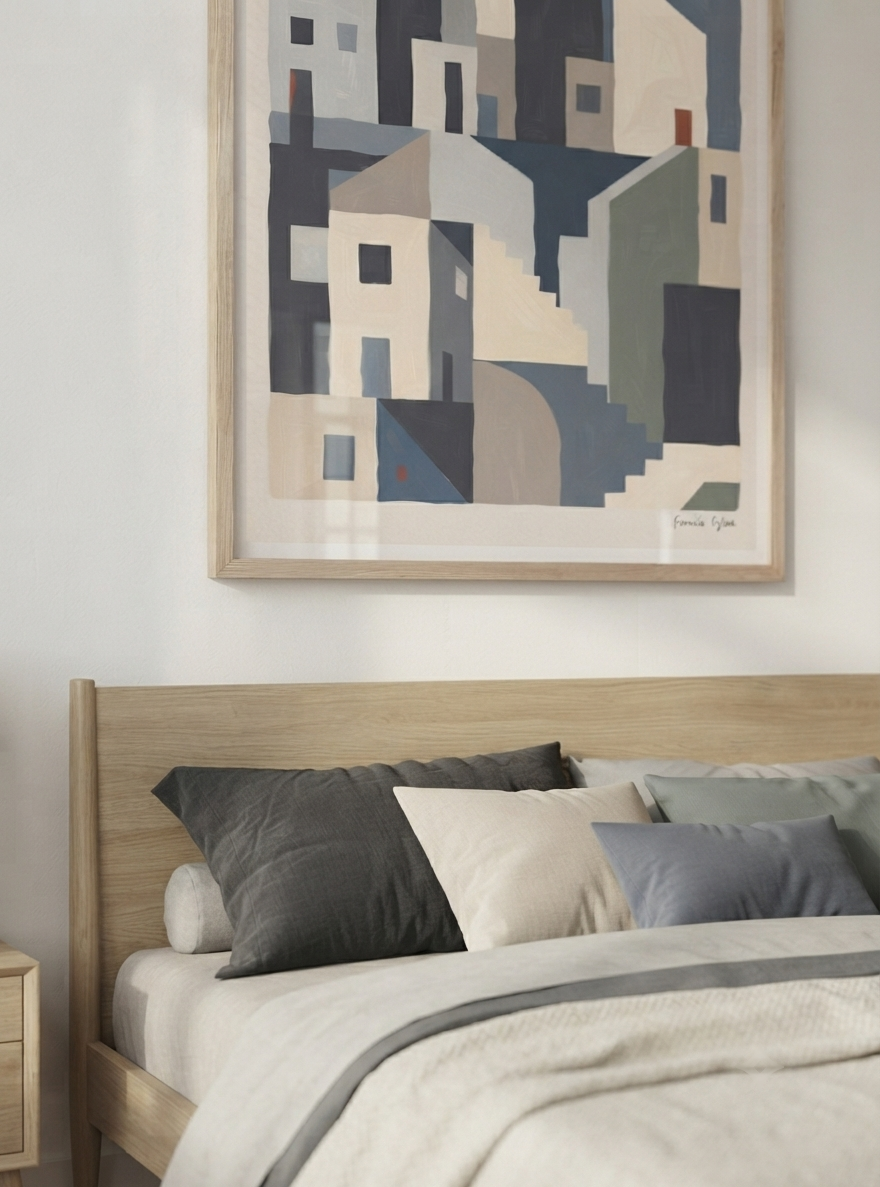Silent Facade | Mid Century Modern Abstract Architectural Art Print