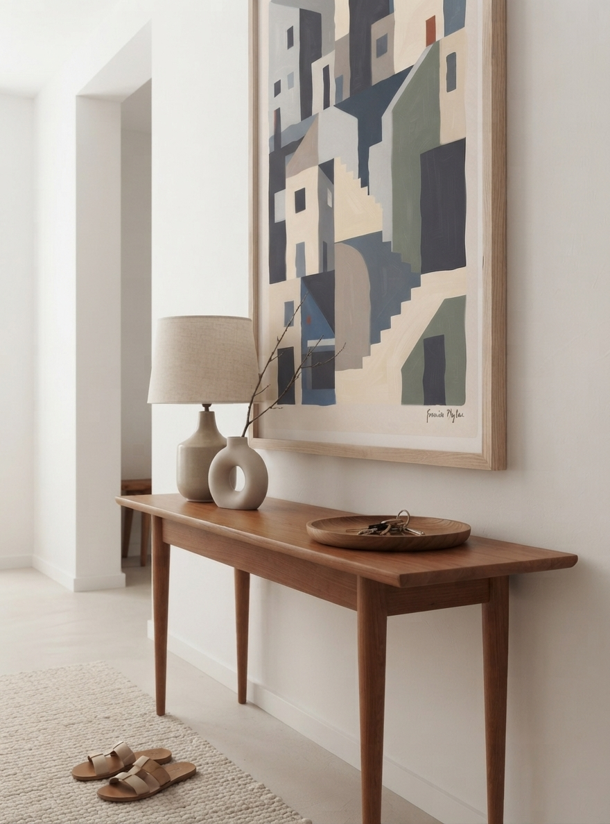 Silent Facade | Mid Century Modern Abstract Architectural Art Print