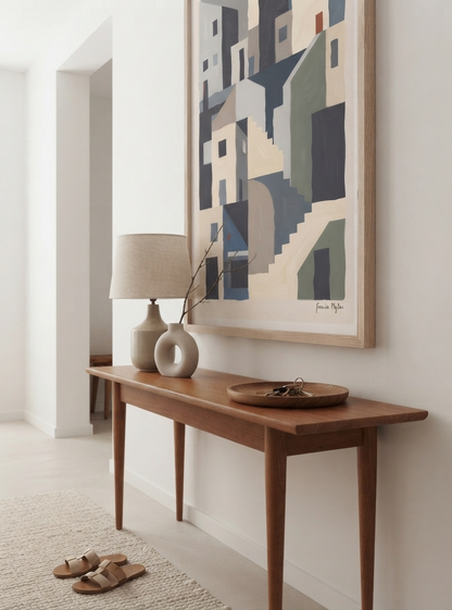 Silent Facade | Mid Century Modern Abstract Architectural Art Print