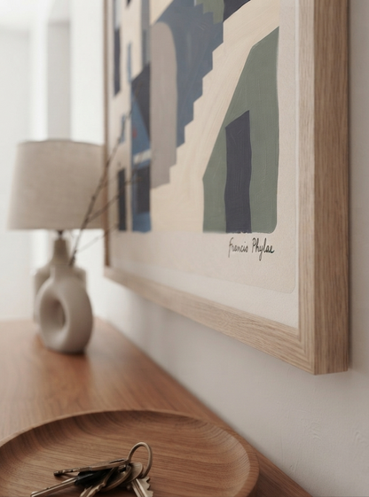 Silent Facade | Mid Century Modern Abstract Architectural Art Print