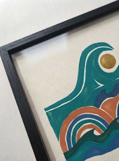 The Quiet Horizon | Mid Century Modern Coastal Wall Art