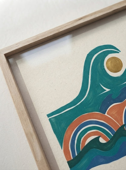 The Quiet Horizon | Mid Century Modern Coastal Wall Art