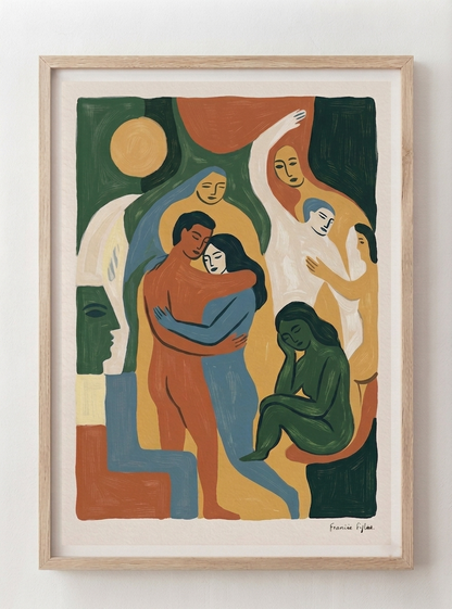 Earth Forms | Mid Century Modern Figurative Art Print