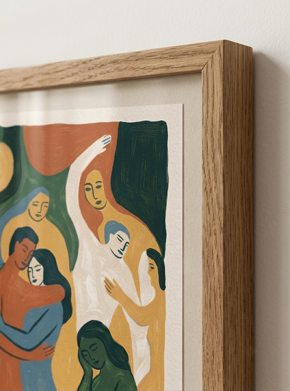Earth Forms | Mid Century Modern Figurative Art Print