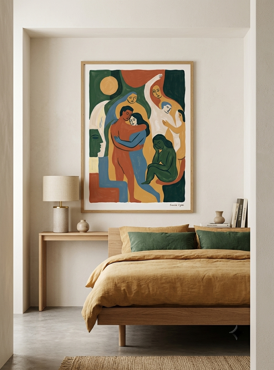 Earth Forms | Mid Century Modern Figurative Art Print