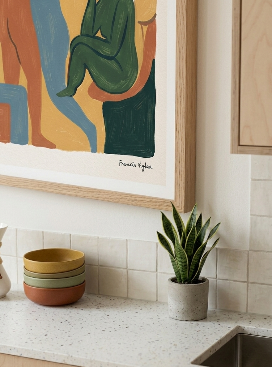 Earth Forms | Mid Century Modern Figurative Art Print
