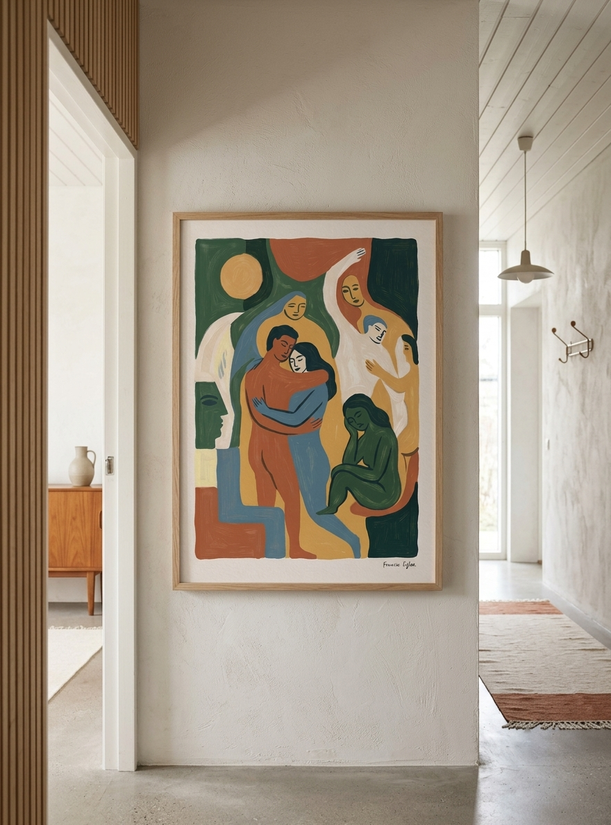 Earth Forms | Mid Century Modern Figurative Art Print