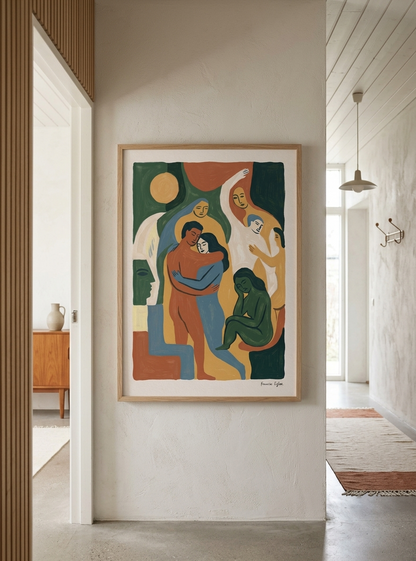 Earth Forms | Mid Century Modern Figurative Art Print