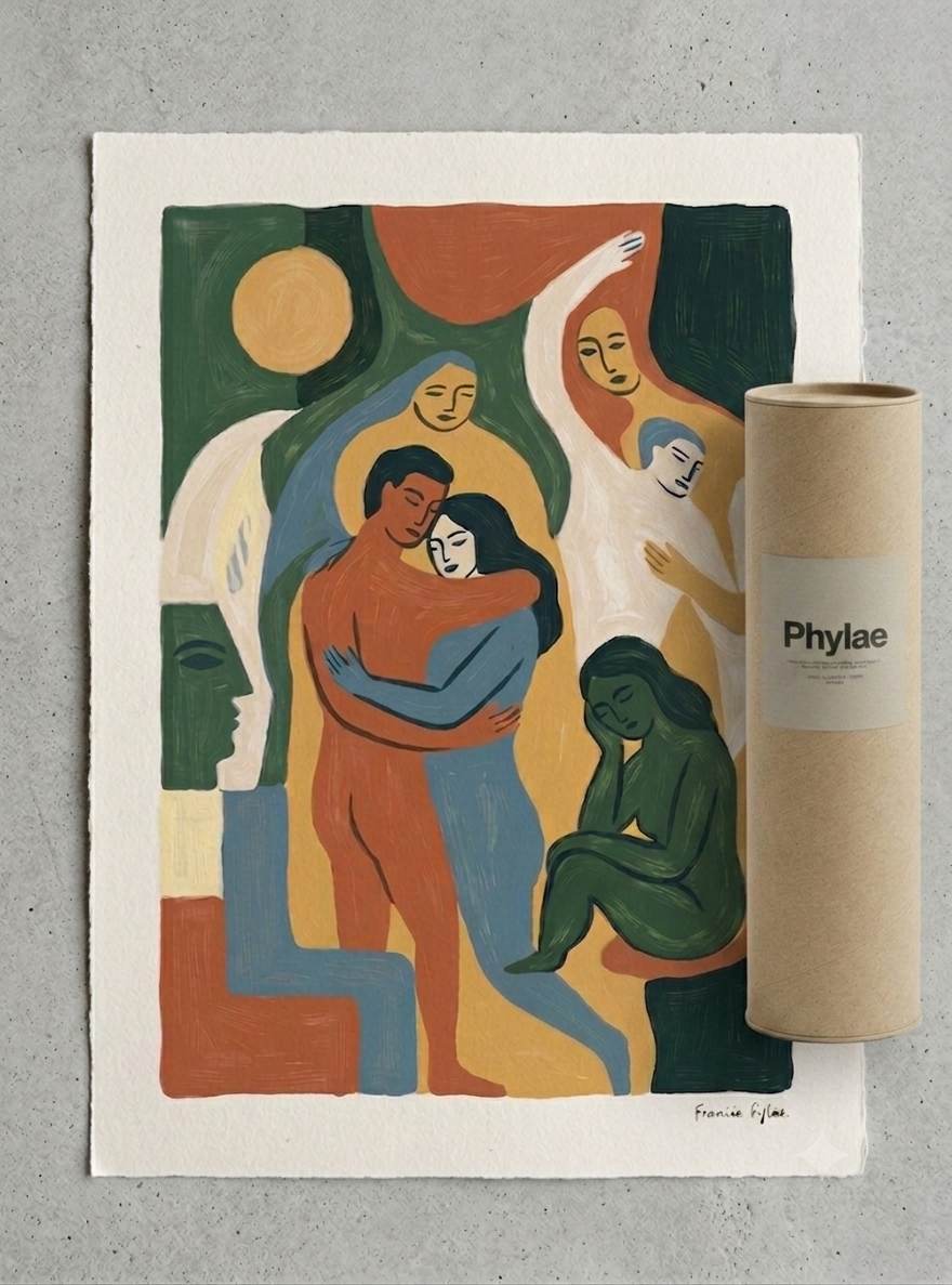 Earth Forms | Mid Century Modern Figurative Art Print