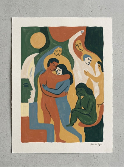 Earth Forms | Mid Century Modern Figurative Art Print