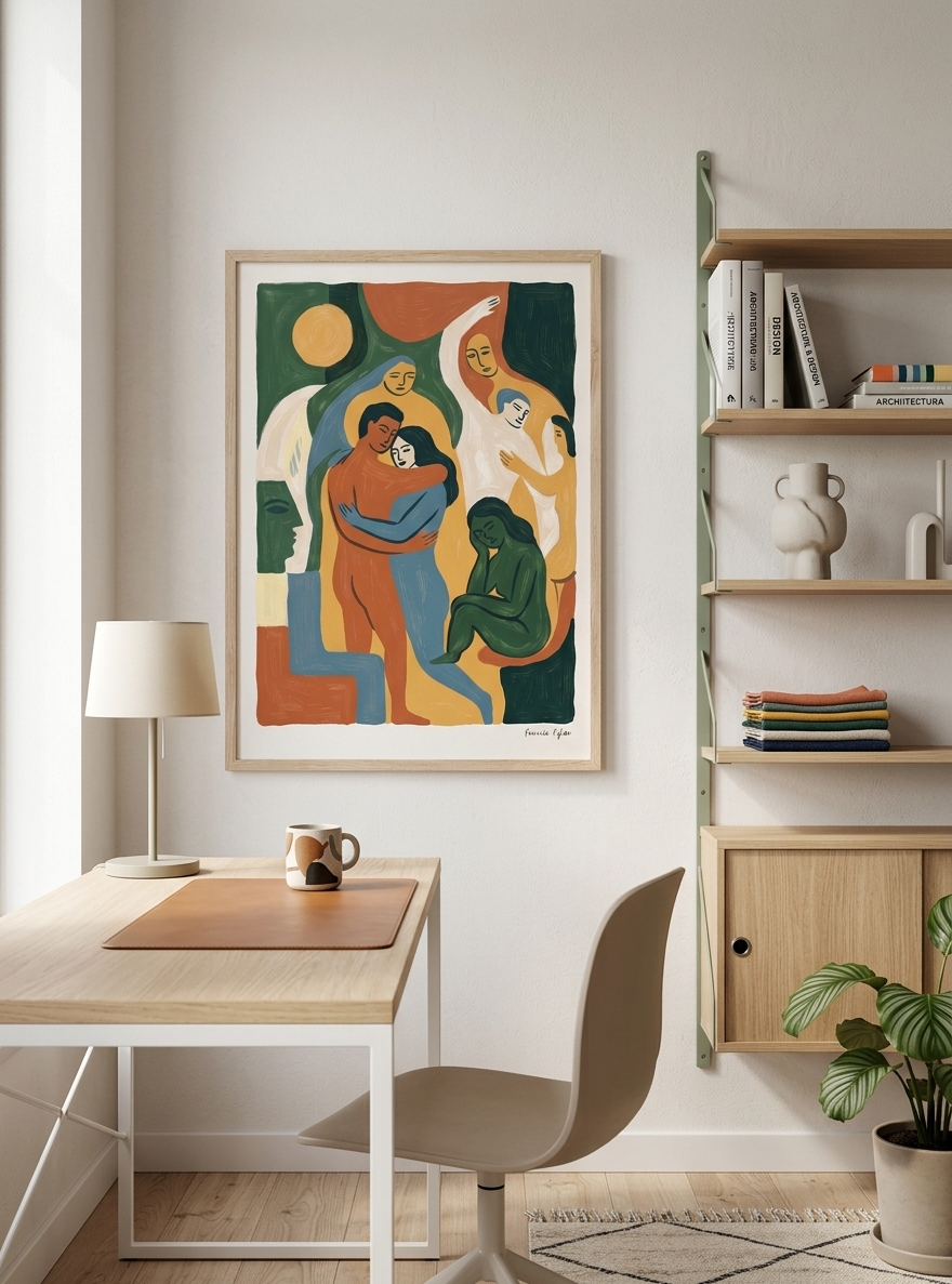 Earth Forms | Mid Century Modern Figurative Art Print
