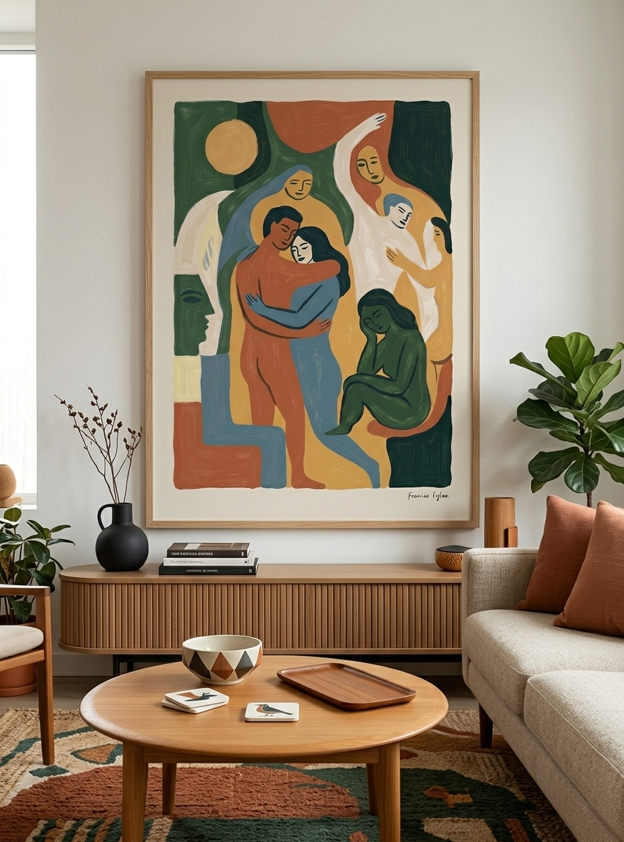 Earth Forms | Mid Century Modern Figurative Art Print