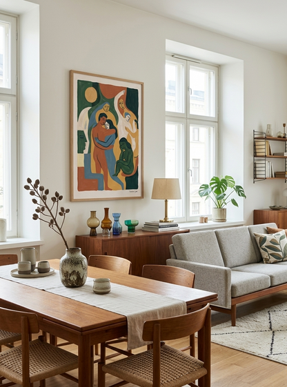 Earth Forms | Mid Century Modern Figurative Art Print