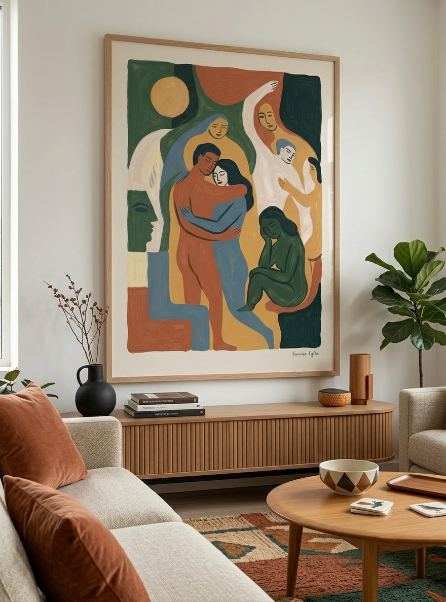 Earth Forms | Mid Century Modern Figurative Art Print