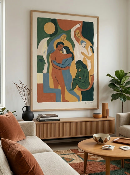 Earth Forms | Mid Century Modern Figurative Art Print