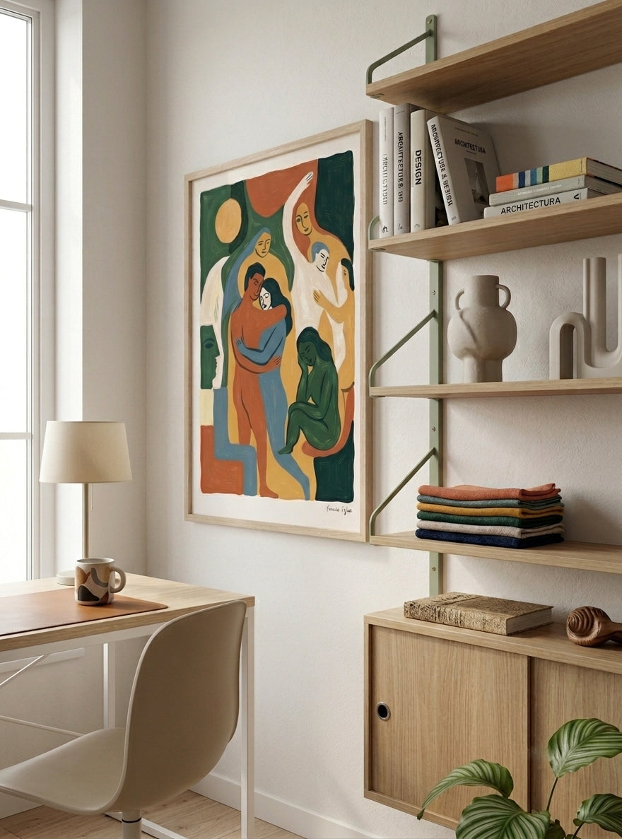 Earth Forms | Mid Century Modern Figurative Art Print