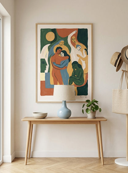 Earth Forms | Mid Century Modern Figurative Art Print