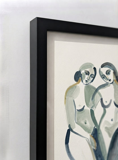 Quiet Figures | Minimalist Female Form Watercolor Art Print