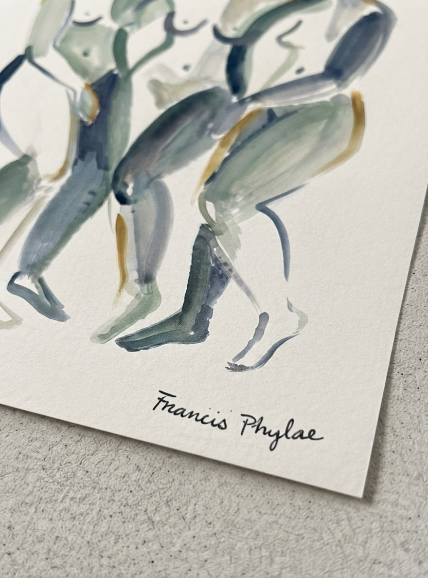 Quiet Figures | Minimalist Female Form Watercolor Art Print